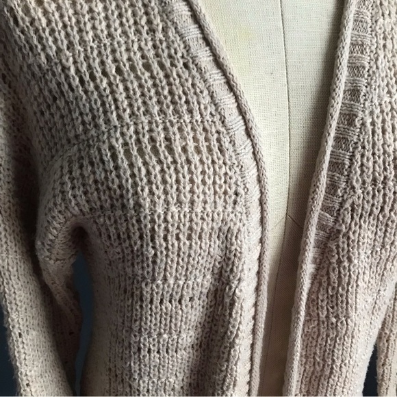 Pink Rose beige knit open cardigan - Picture 7 of 10